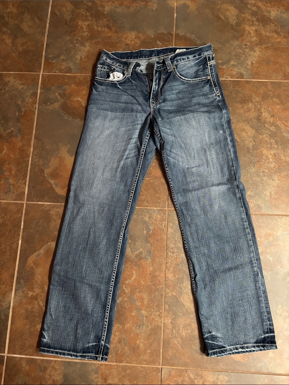 Stetson Men’s Faded Blue Bootcut Jeans 34x34